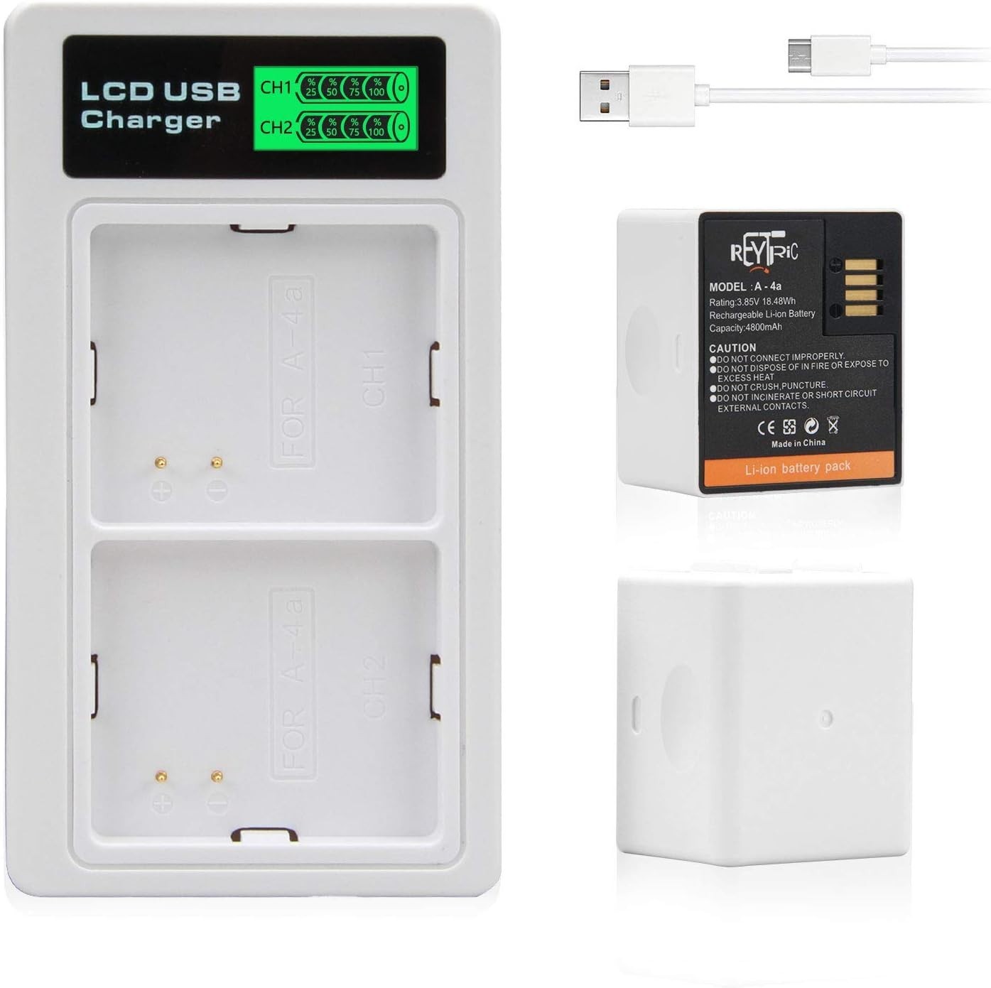 2-Pack A-4a Batteries Compatible with Arlo Pro 5S 2K, Ultra, Arlo Ultra 2, Arlo