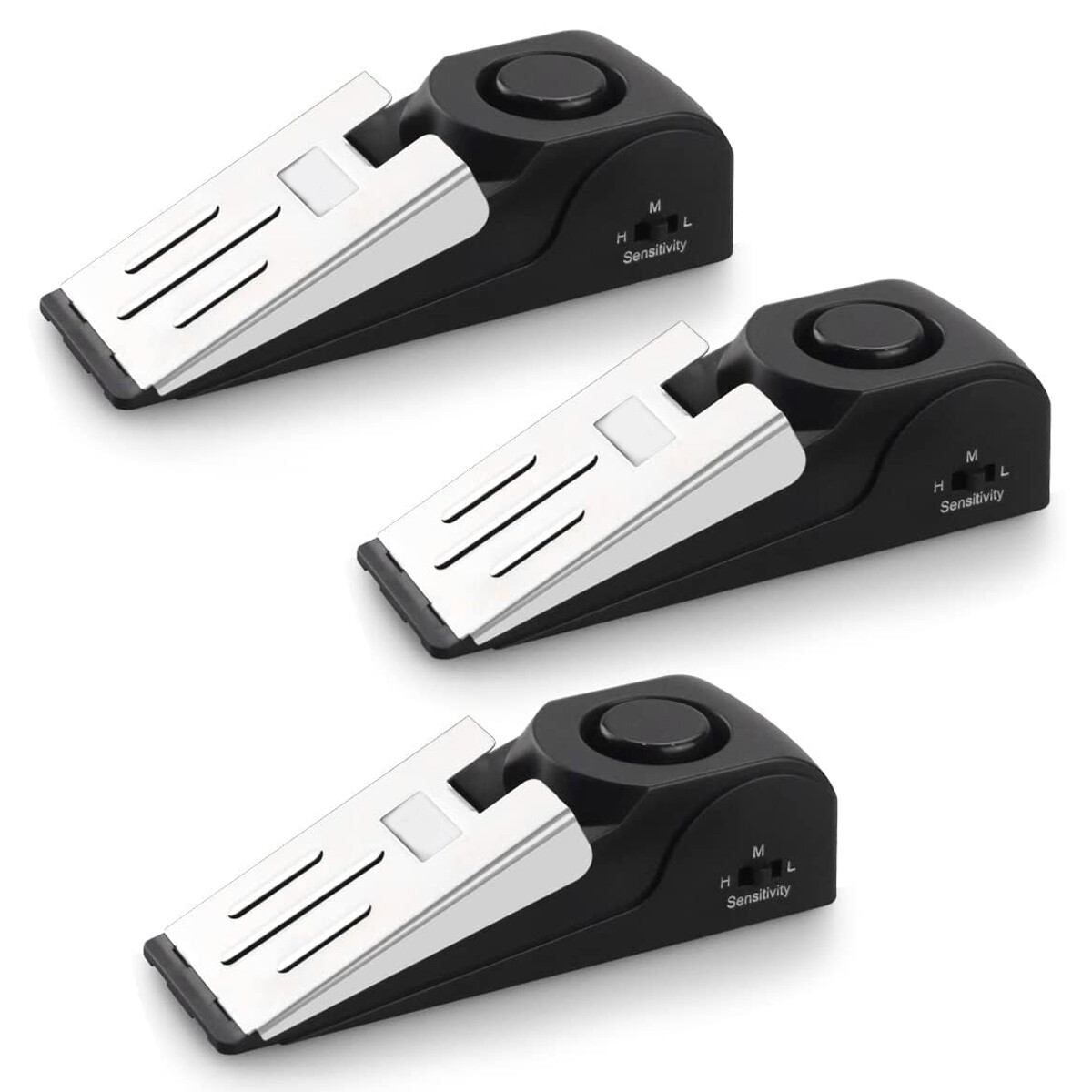 3PCS 120db Door Stop Alarm Floor Wedge Door Stop Siren for Home Travel Apartment