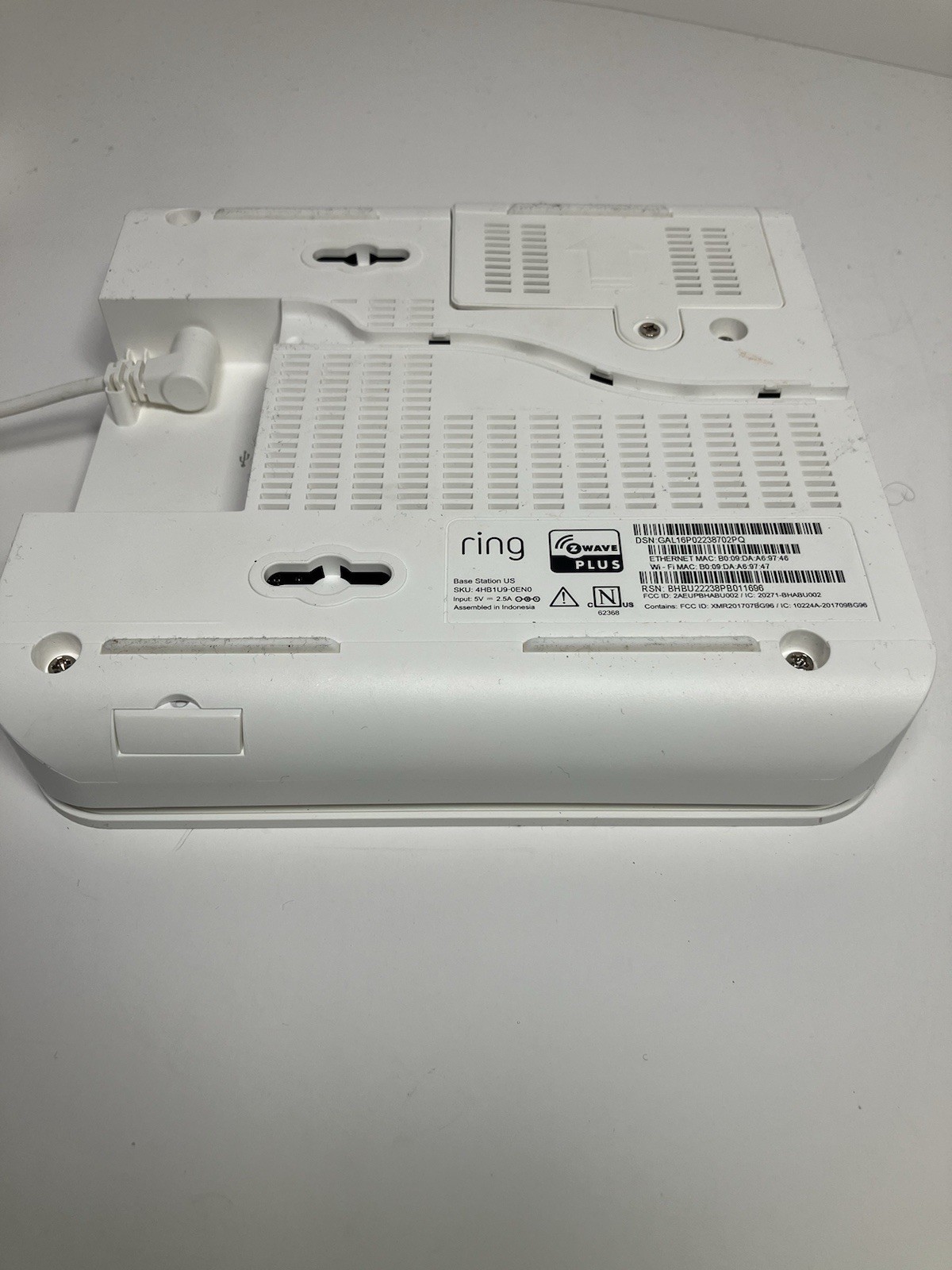Ring Alarm Base Station 4K1S7E-0EN0 White Z-Wave Plus Smart Home Hub