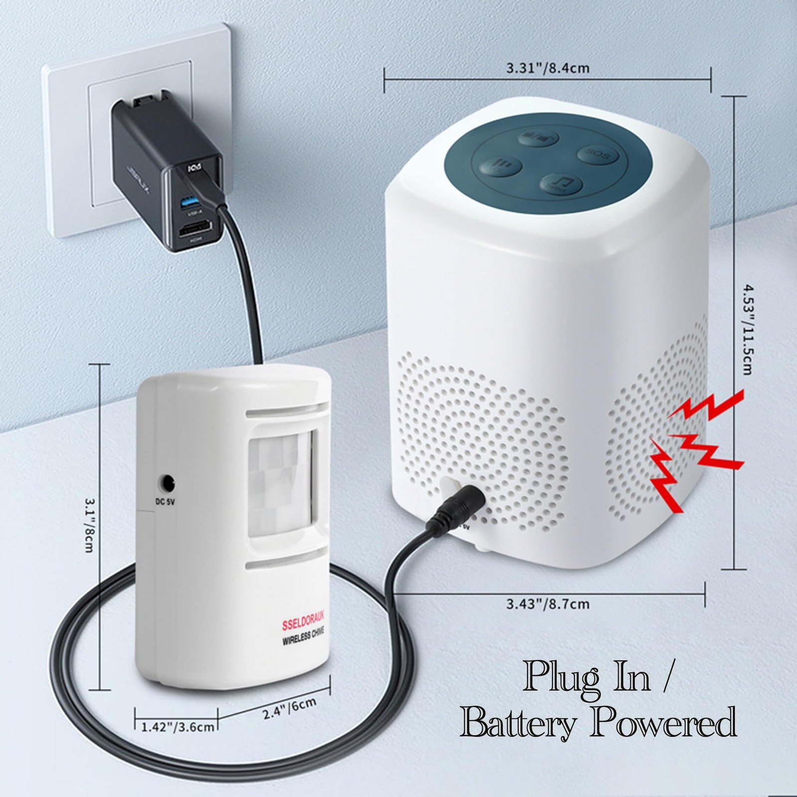 Loud Barking Dog Alarm, Motion Activated Dog Barking Alarm, IP43 Waterproof B…