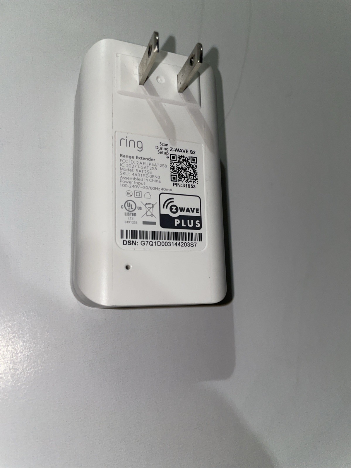 Ring Alarm – Range Extender – Z Wave Plus 2nd Gen (5AT2S8)