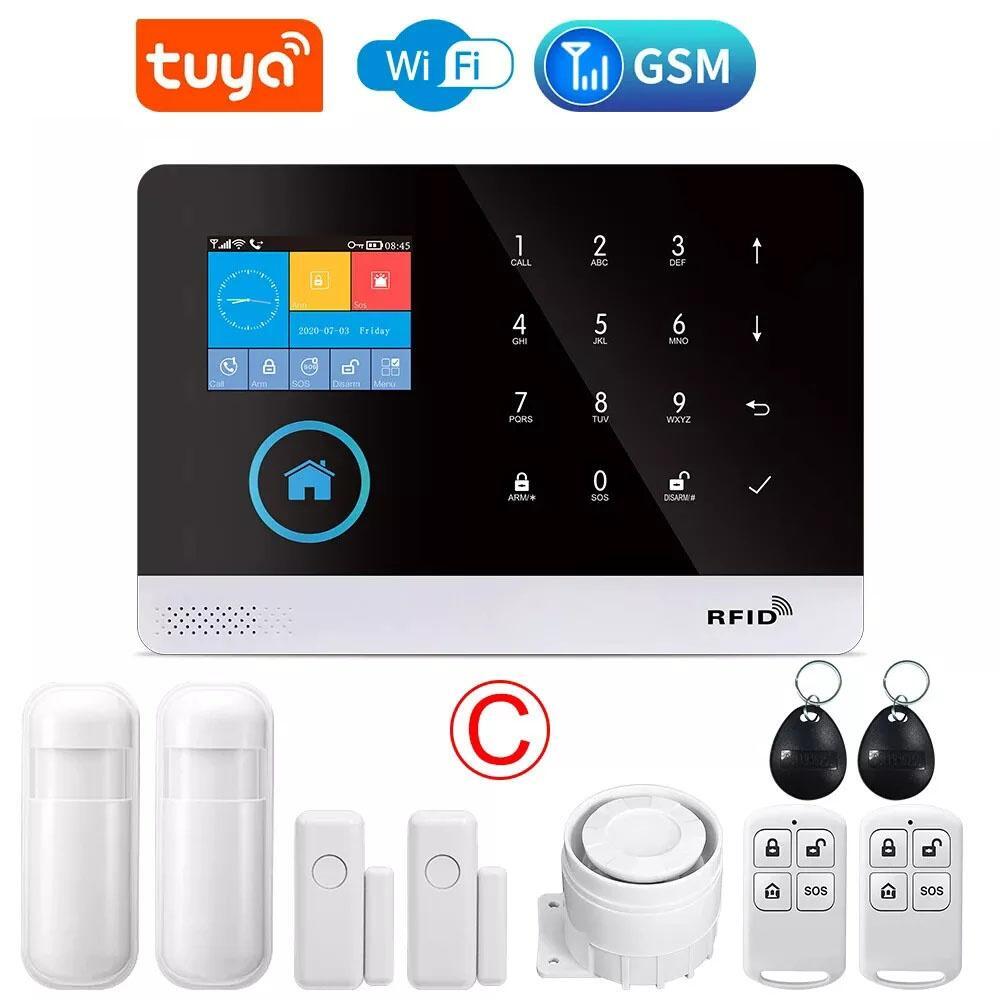 2.4G Wifi / 4G GSM Smart Home Wireless Siren Tuya Security Alarm System Camera