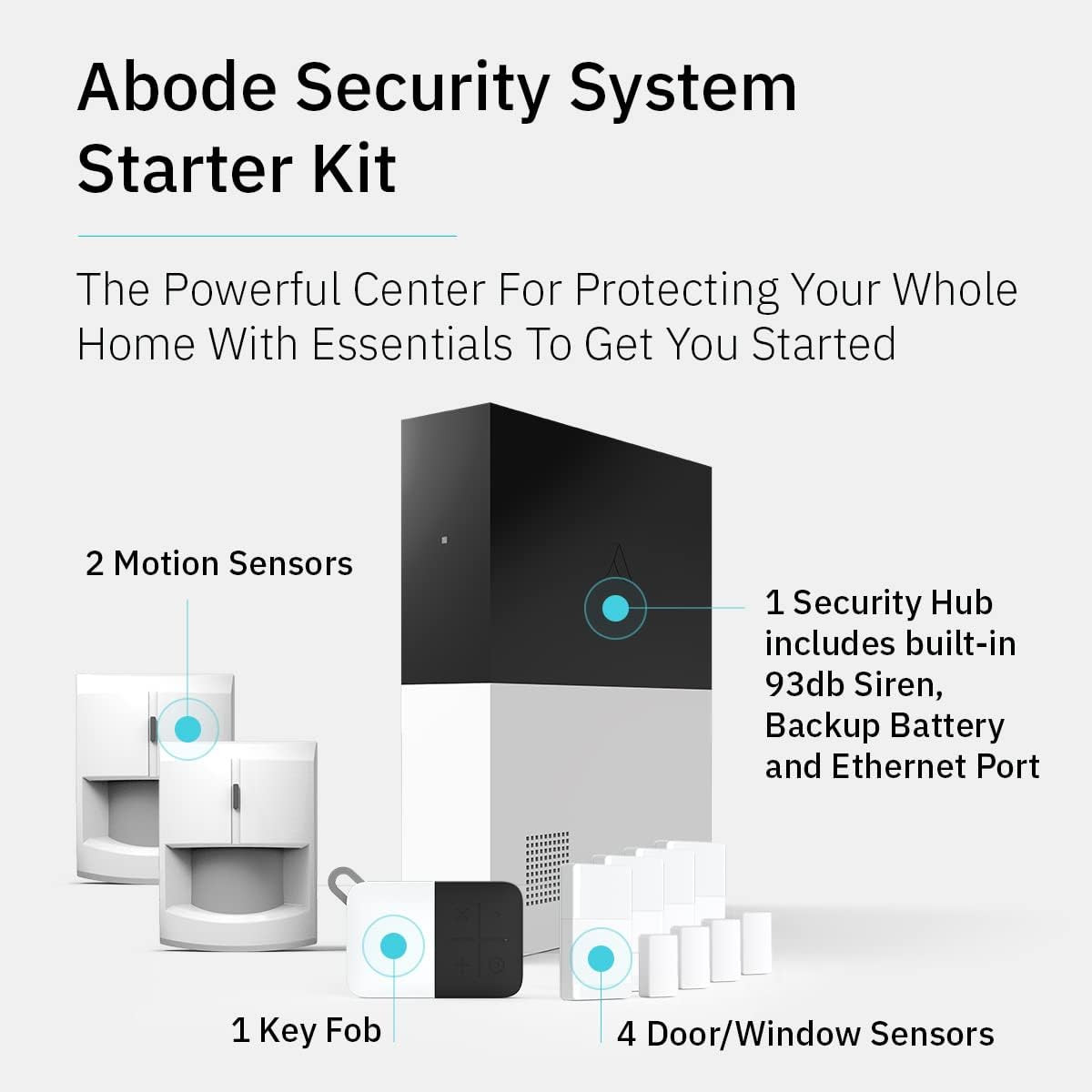 8 Piece Wireless Smart Security System – Works with Apple Homekit, Z-Wave and Zi