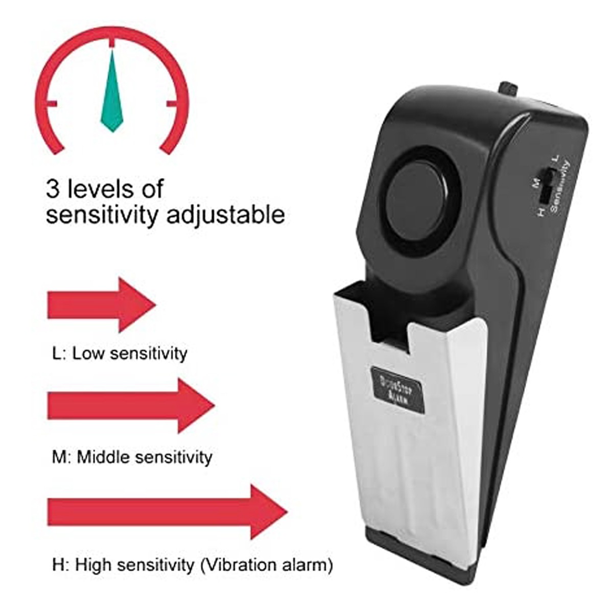 Door Stop Alarm Portable Security Hotel Door Stopper Alarm for Travel Trip