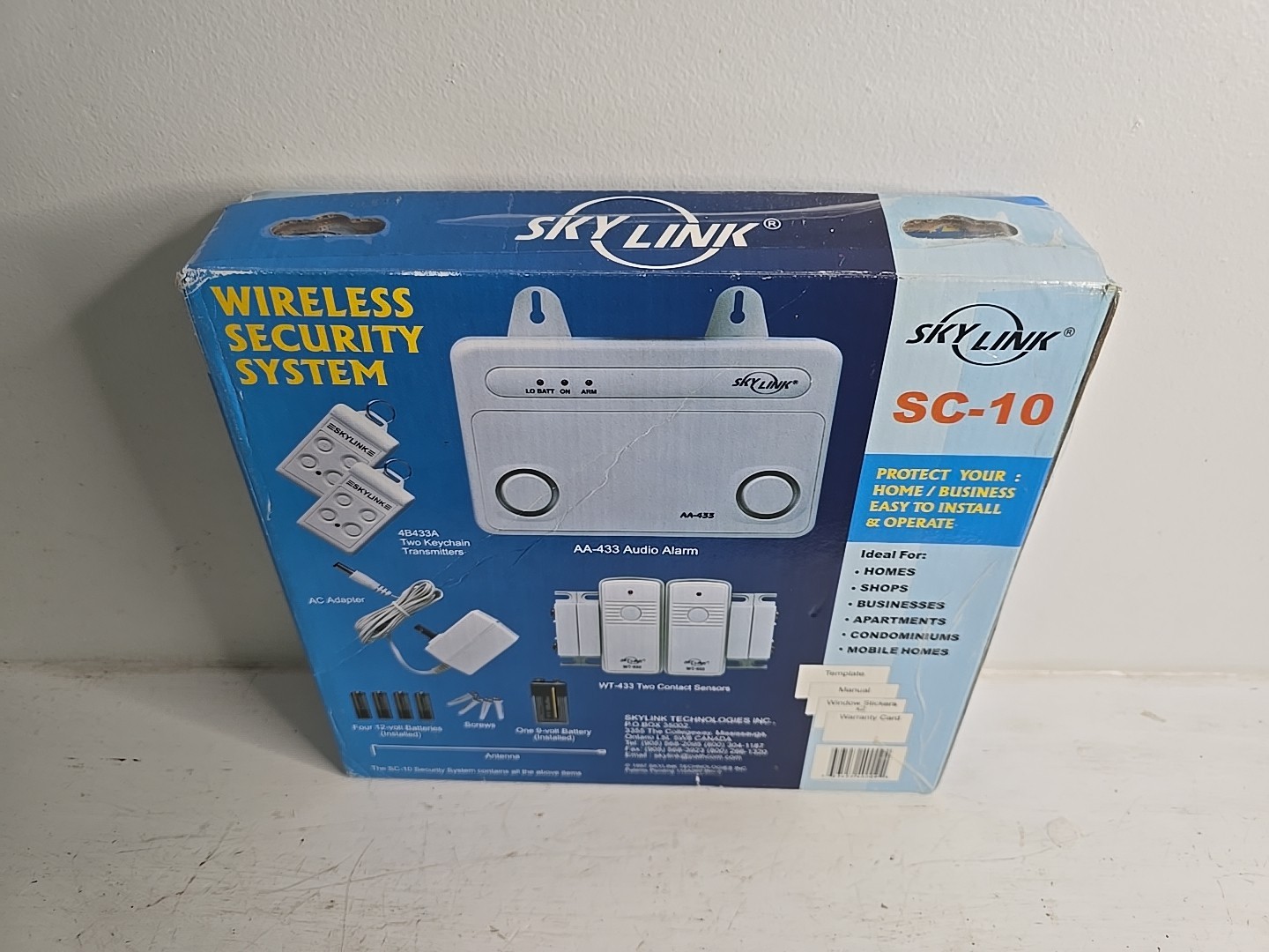 Wireless Security Alarm System w/ Control Panel, 4-Zone System, **NEW**
