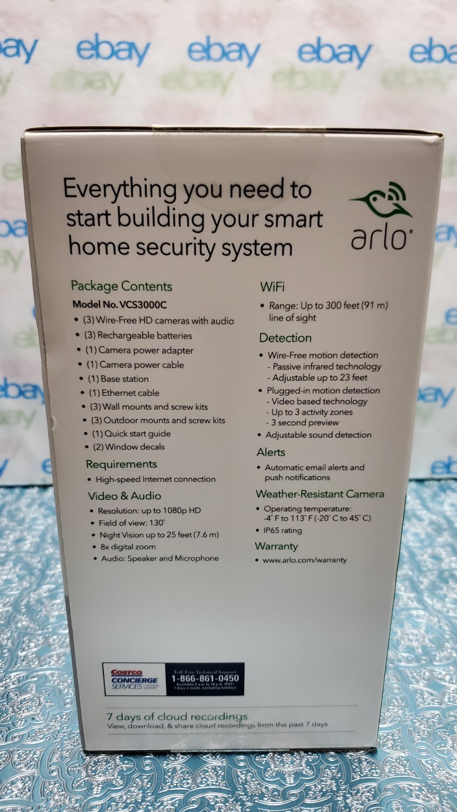 Arlo Pro 2 VCS3000C-100NAS VMC4030P 3 Wire-Free HD Security Cameras VMB3500 Base
