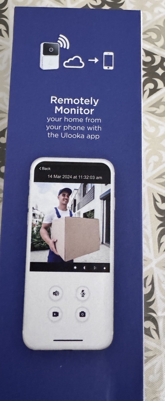 Vivitar Security Video Doorbell & Chime Kit WIFI White DB201 NOC –