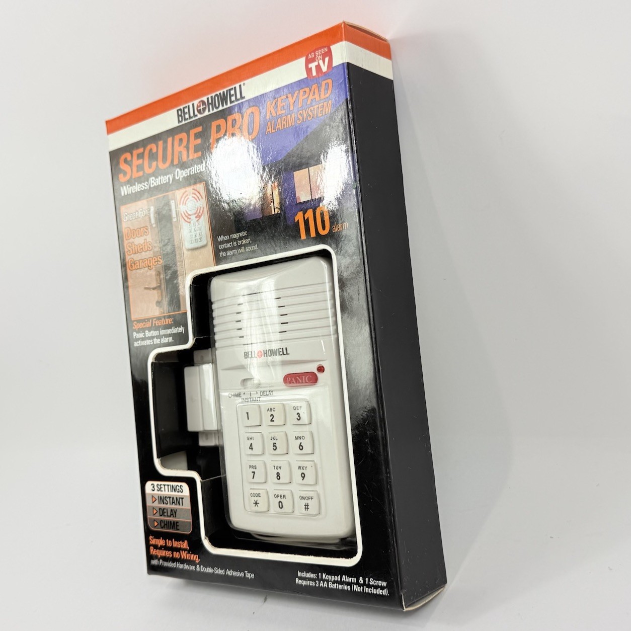 Bell and Howell Secure Pro Keypad 110 Alarm System Model 7788 Panic Button NEW