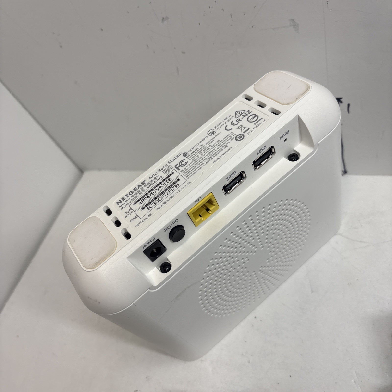 NetGear Arlo Pro Security Base Station VMB4000 with Power Supply And Cable.