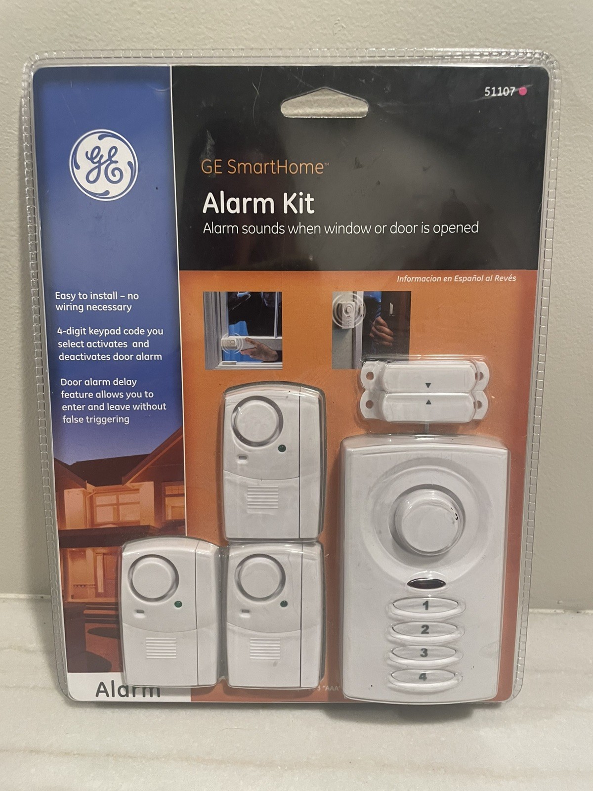 GE Personal Security Alarm Kit #51107 – Window or Door Alarm – New in Package