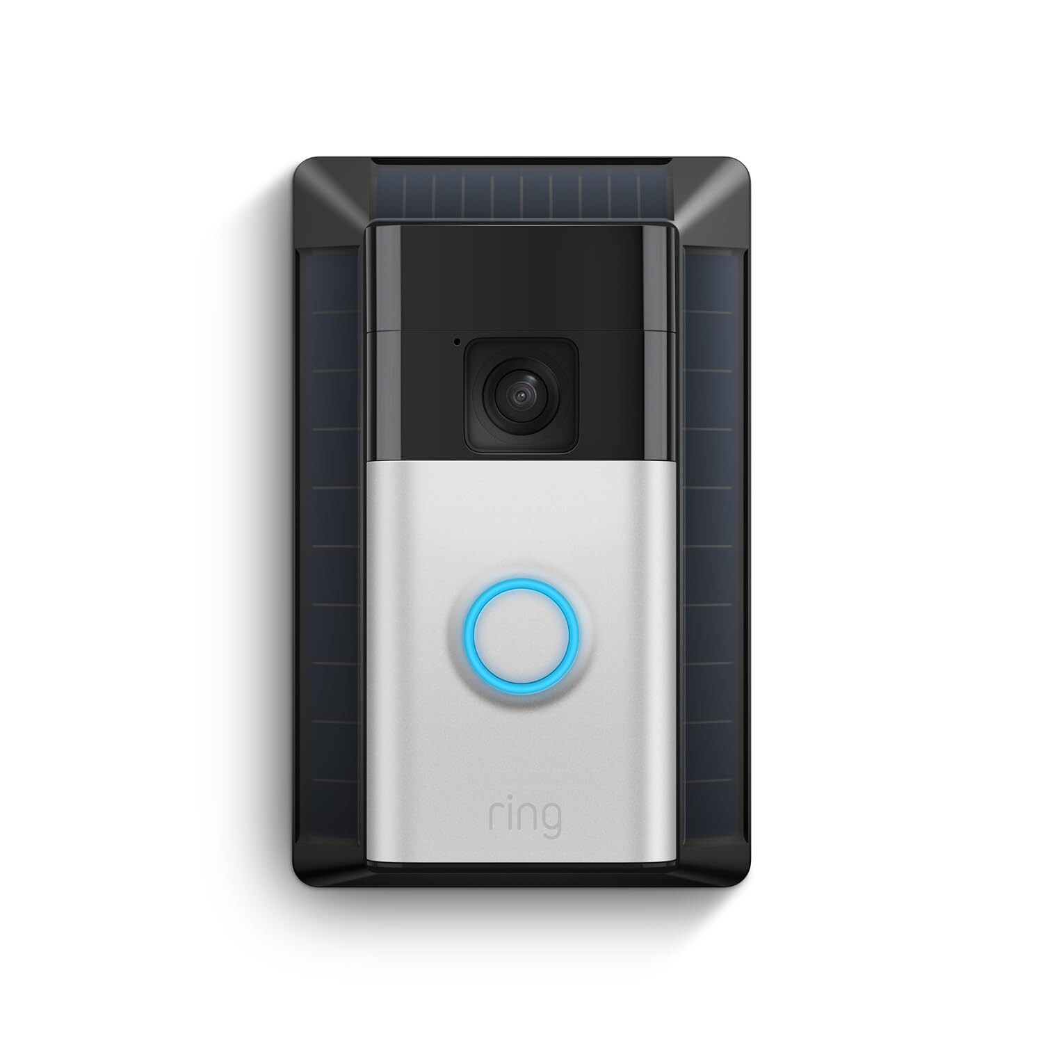 Ring Battery Doorbell Satin Nickel Smart Wi-Fi Video Doorbell Solar Charger