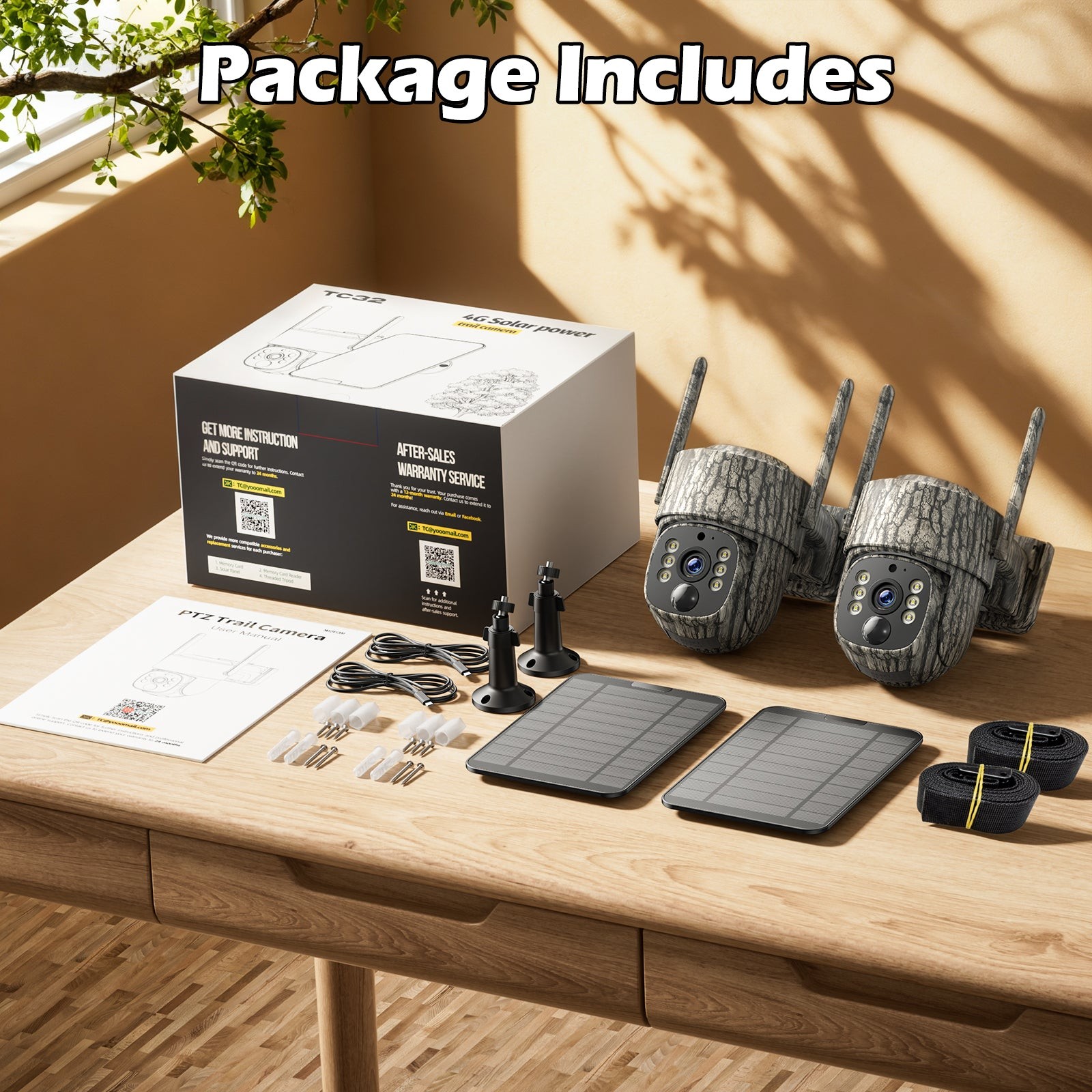 4G LTE Cellular Security Camera with 2.5K Live Streaming for Hunting Trail Game