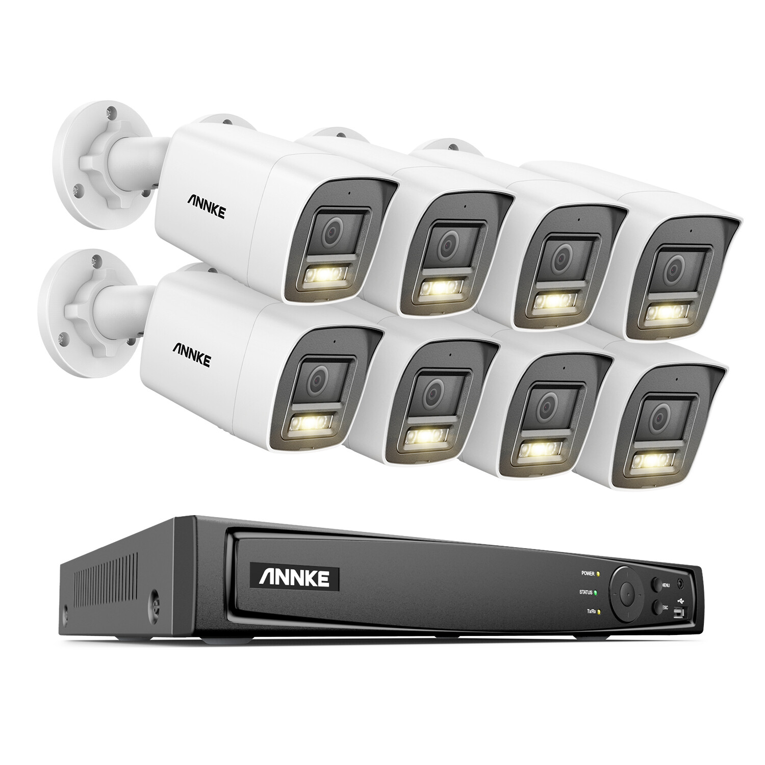 ANNKE 12MP 8CH NVR 4K POE Color Night Security IP Camera System Audio Recording