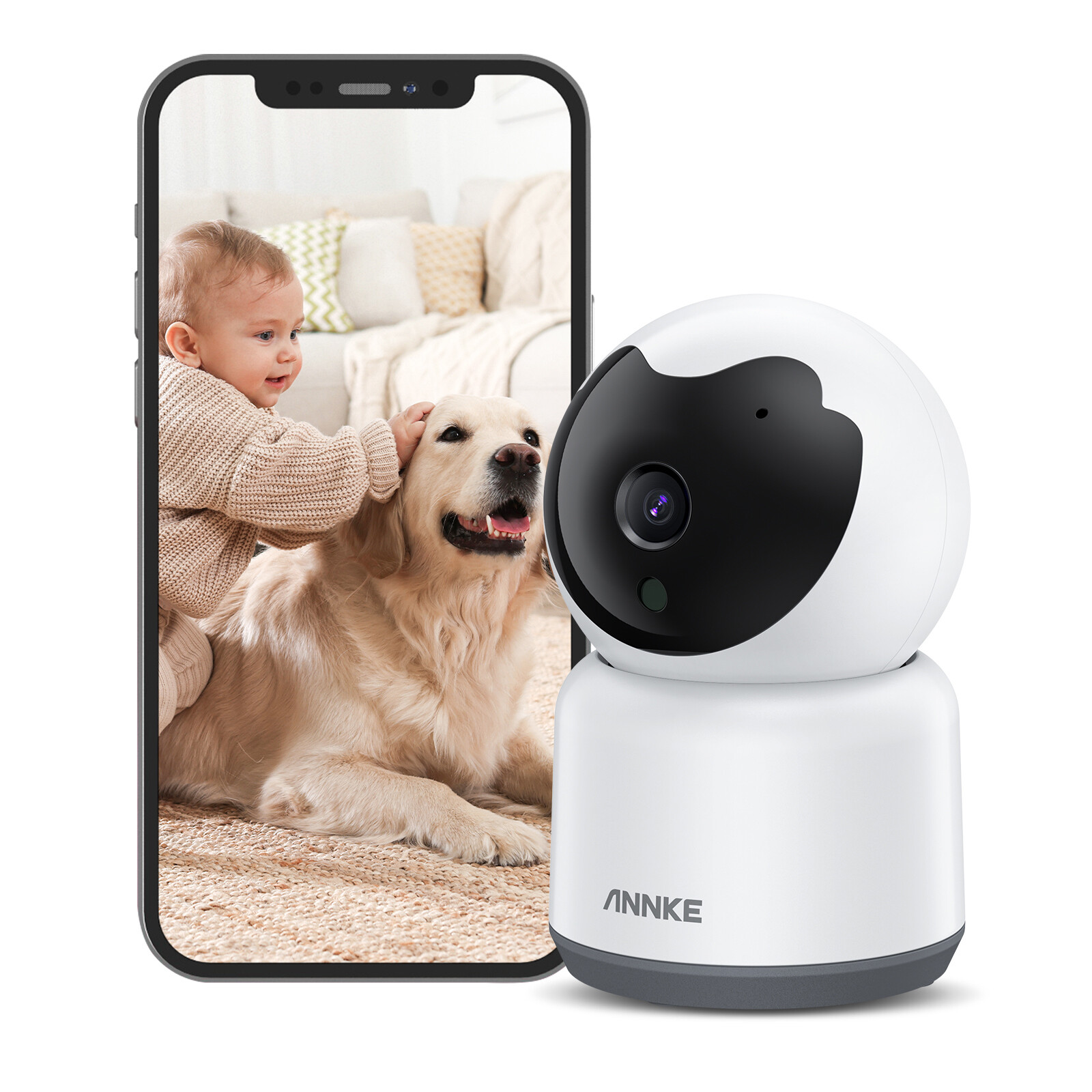 ANNKE 1080P WiFi IP Security Camera Pan/Tilt Two Way Audio Home Baby Pet Monitor