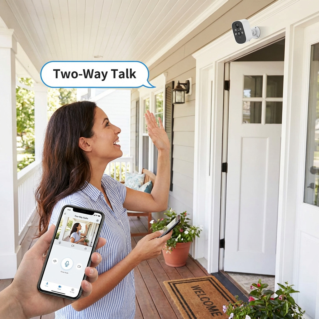4Pcs Solar BatterCamera Outdoor Wireless WiFi Security Camera System Solar CCTV