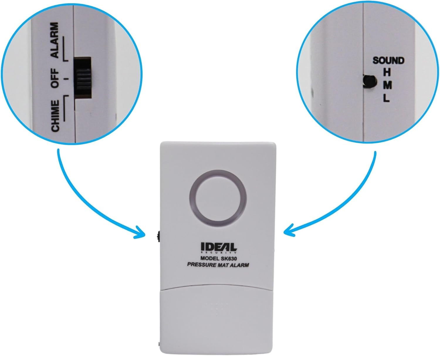 Pressure Floor Mat Home Alarm System – Wired Alarm & Chime, Anti-Wandering, Welc