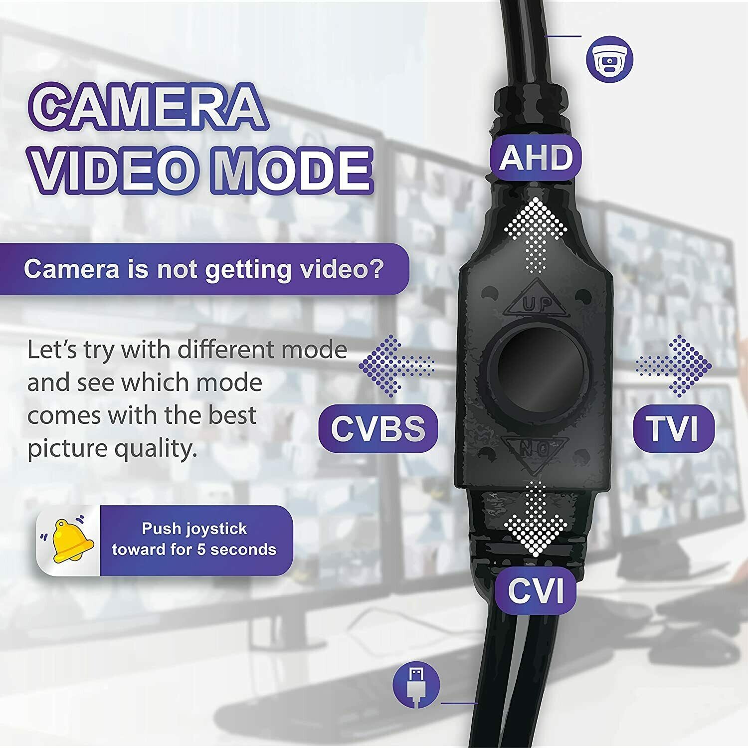 5M with 4K 4-in-1 AHD CVI HDTVI Analog OSD Outdoor Security Camera 2.8-12mm Lens