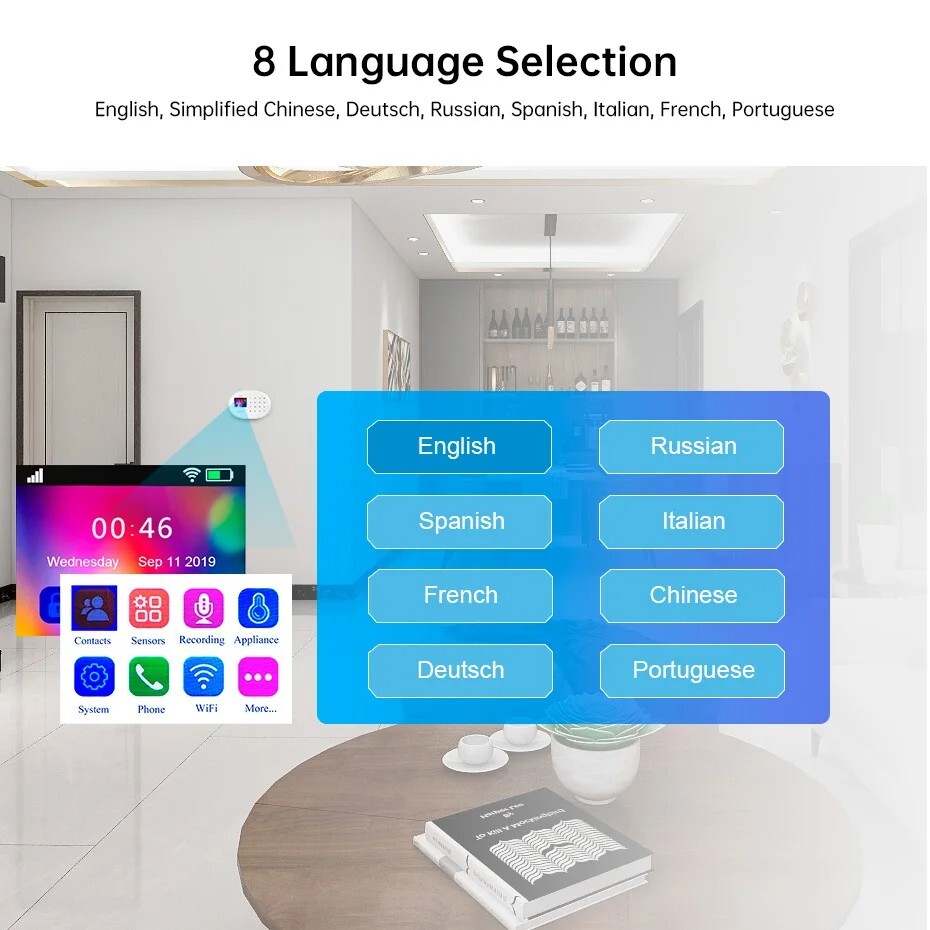 Alarm Security System For Smart Home Burglar WiFi GSM App Motion Sensor Kit