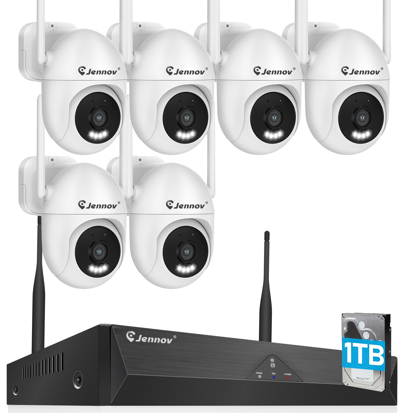 5MP Wireless Wifi Security Camera System Outdoor Kit Home 10CH NVR 6X PTZ Cam