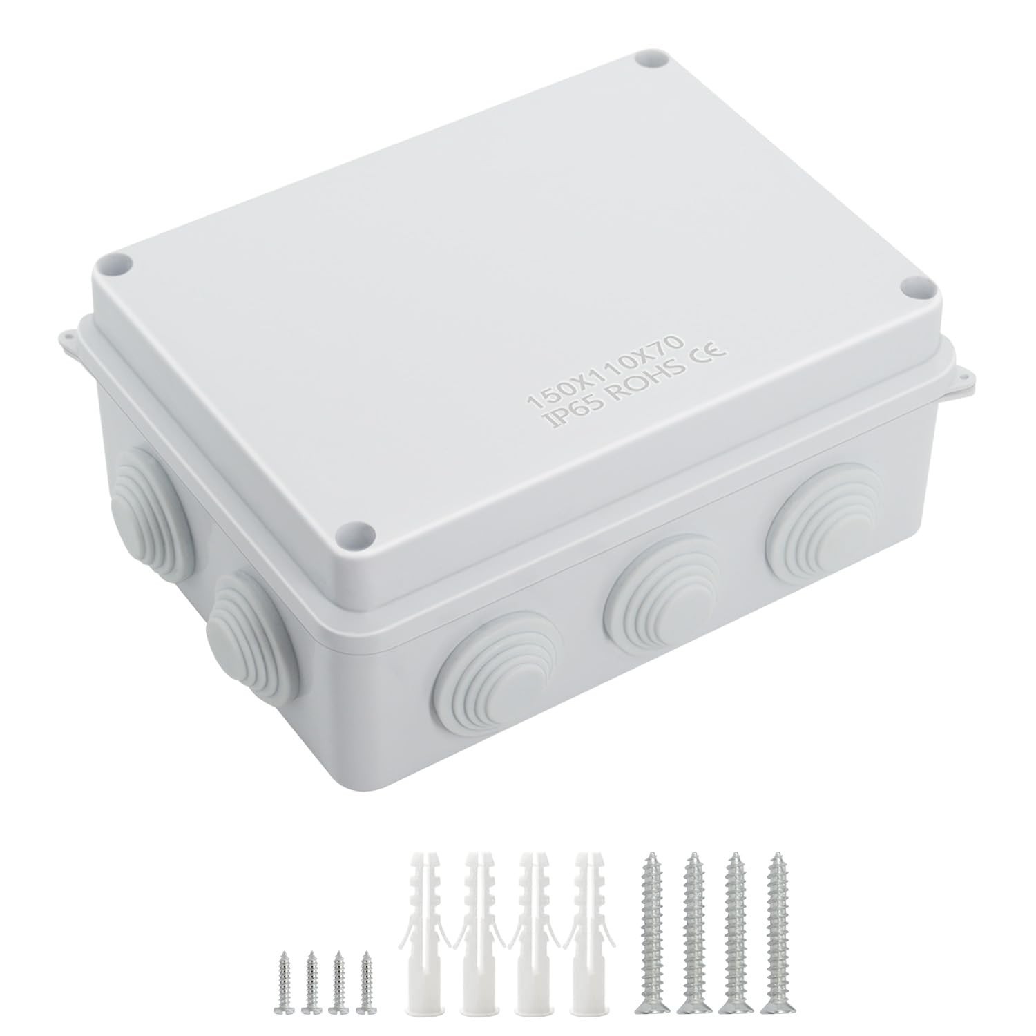 LeMotech ABS Plastic Dustproof Waterproof 5.9″ x 4.3″ x 2.8″ (1pc), White