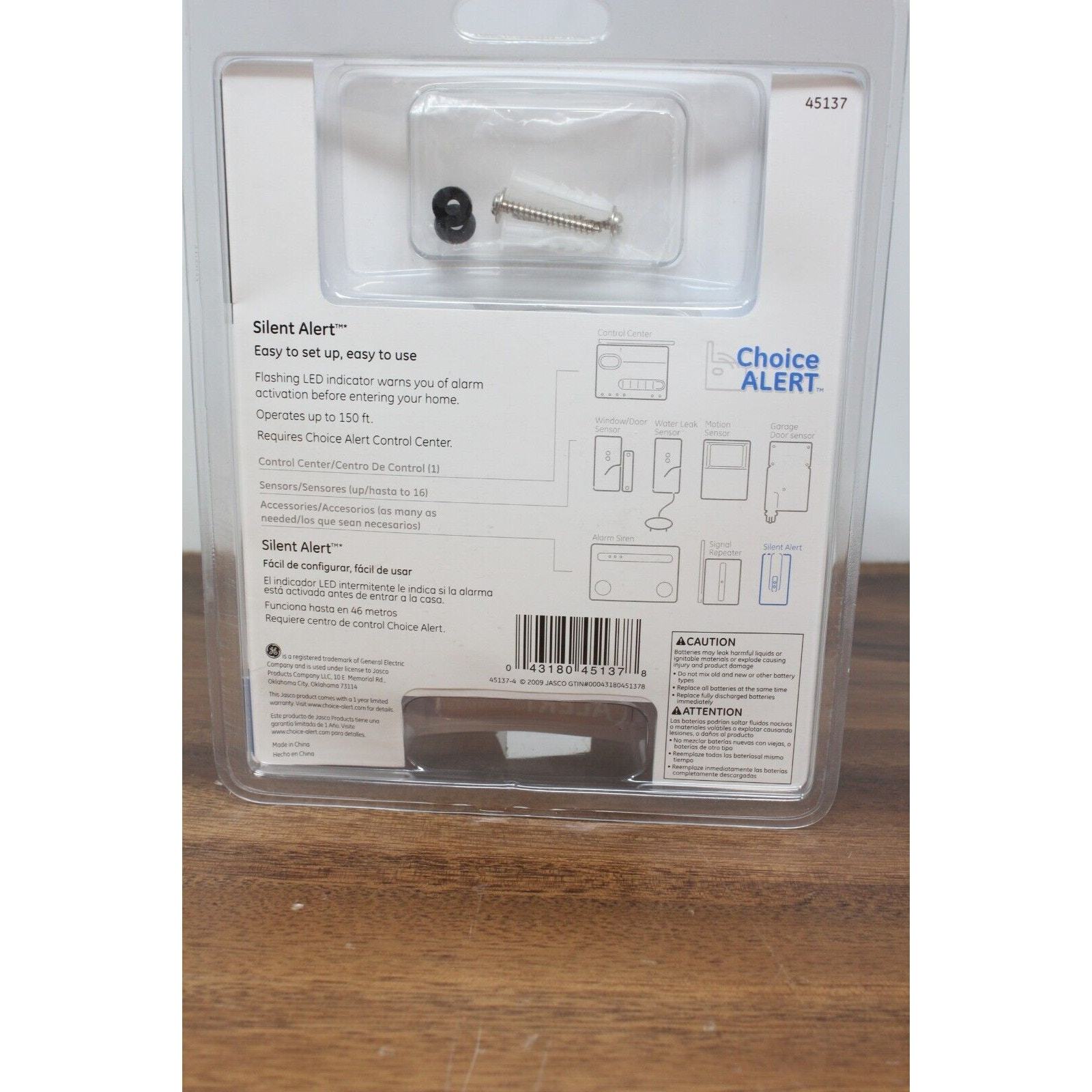 GE SILENT ALERT Wireless Alarm System Flashing LED General Electric Choice 45137