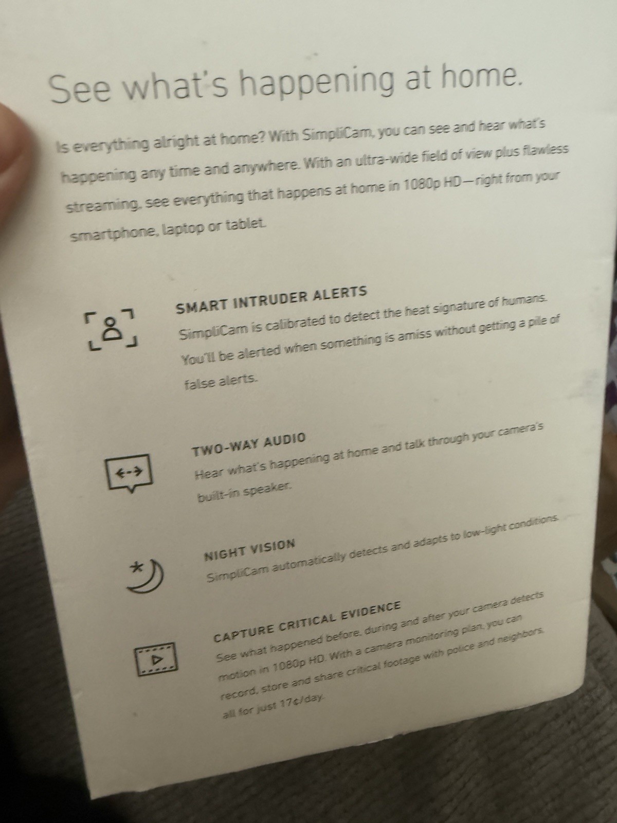 SimpliSafe SimpliCam Indoor Wi-Fi 1080p Security Camera