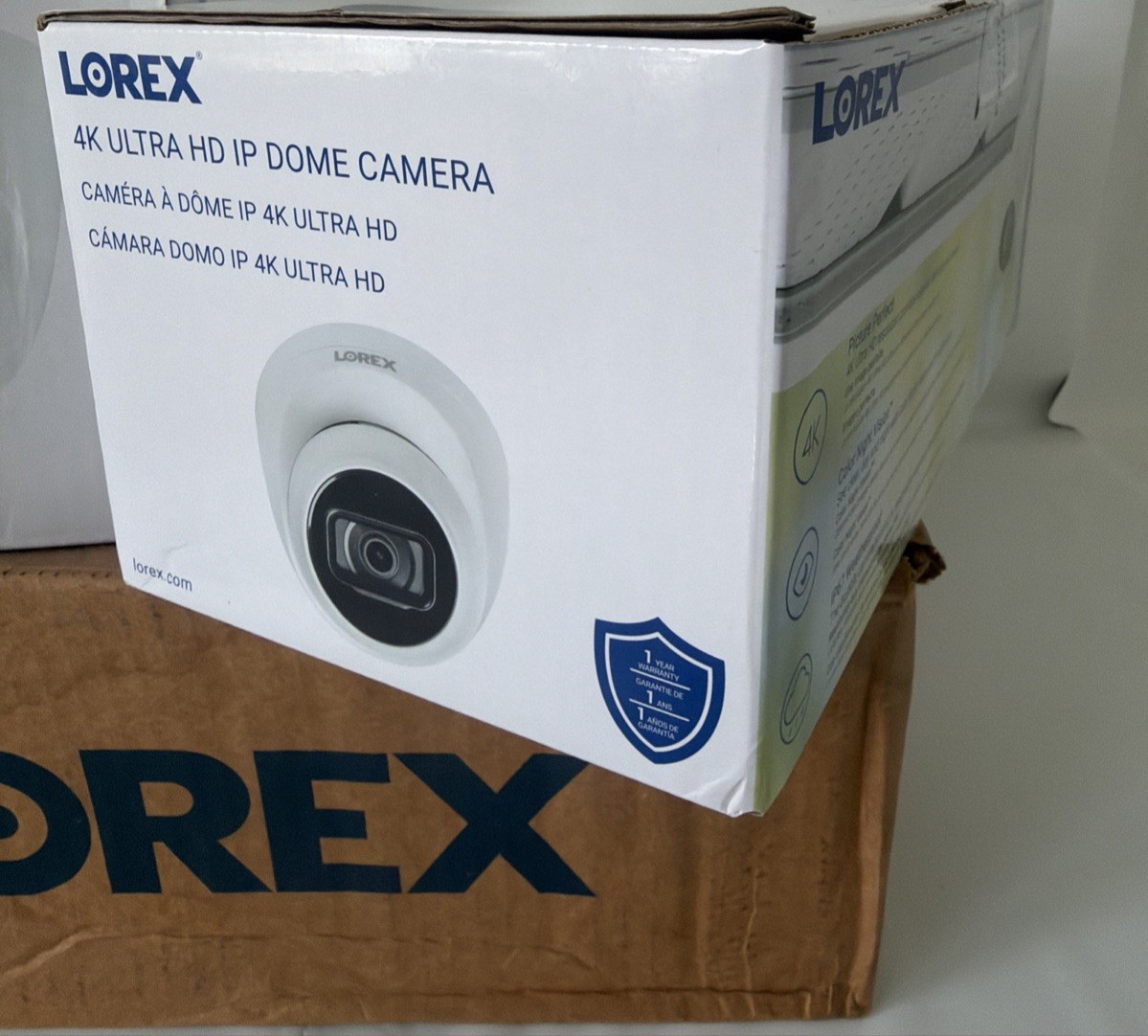 Lorex 4K Ultra HD Security IP Dome Camera IR, Audio, And Night Vision E841CD-E