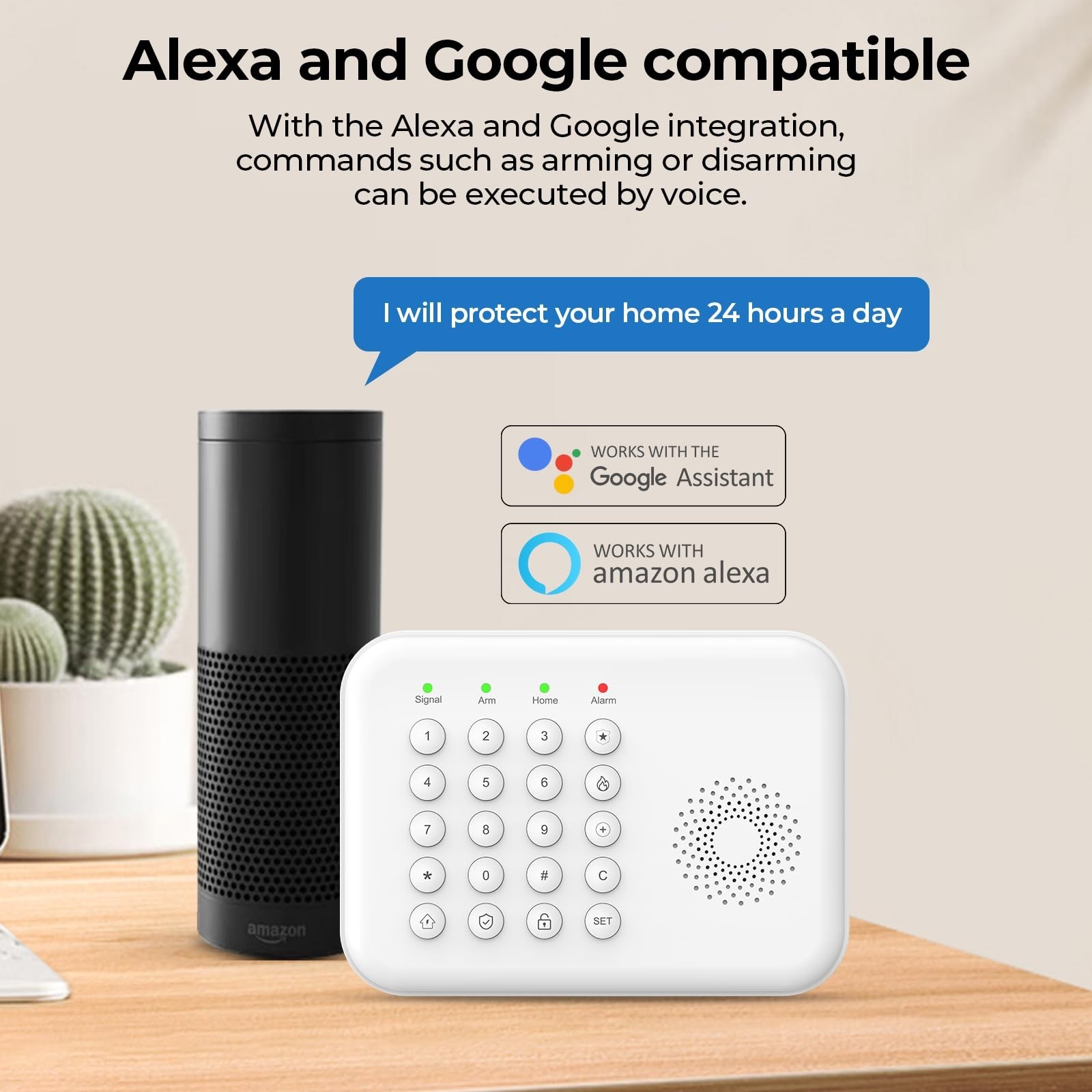 Wireless Home Security Alarm System – WiFi Remote Control, Motion Detection, Doo