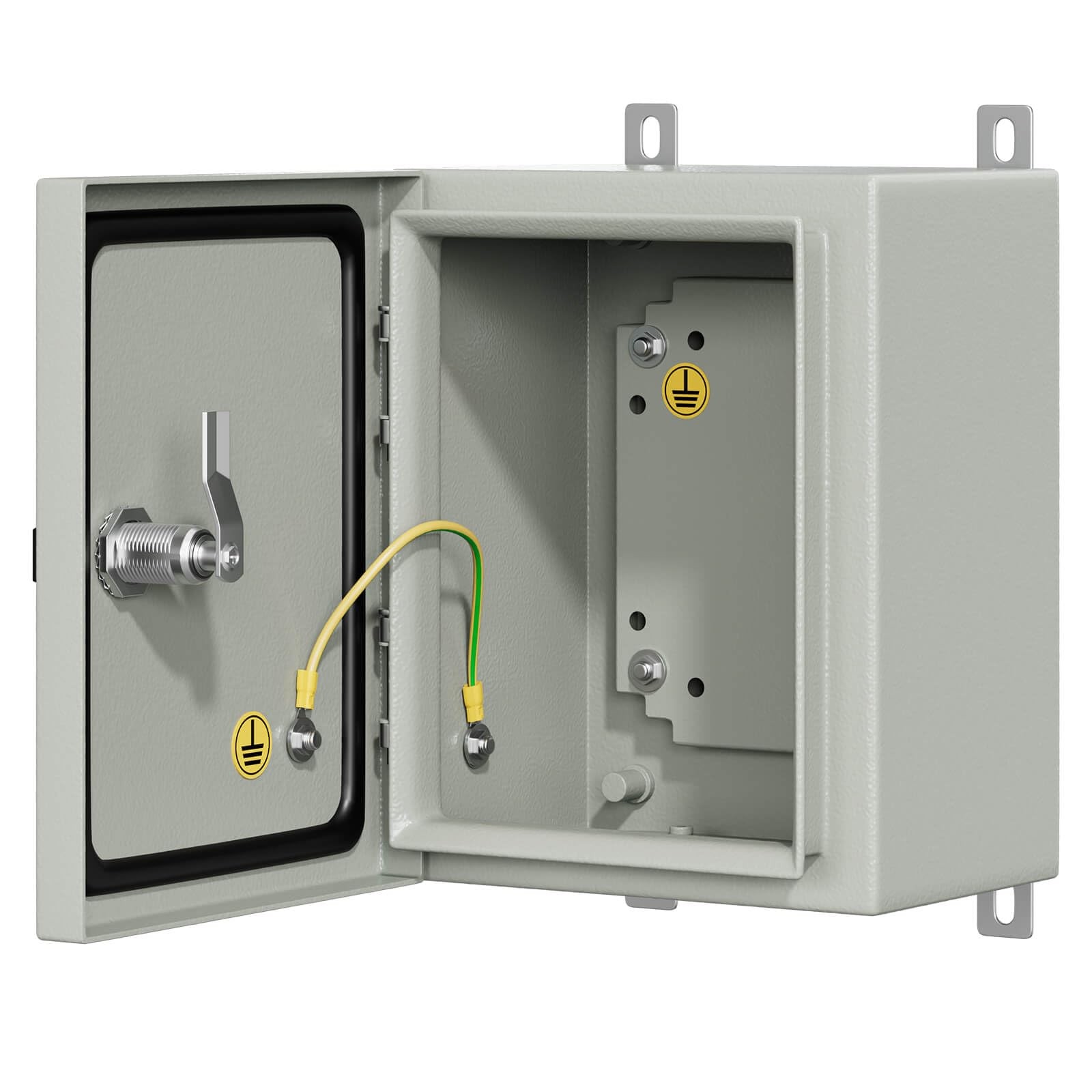 Metal Enclosure, IP65 Waterproof Electrical Box for 10″×8″×6″, Grey