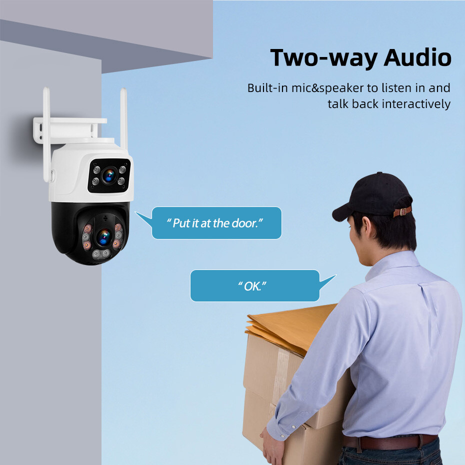 KERUI Security Camera System Outdoor Wireless Audio Wi-Fi Home CCTV 6MP 8CH NVR