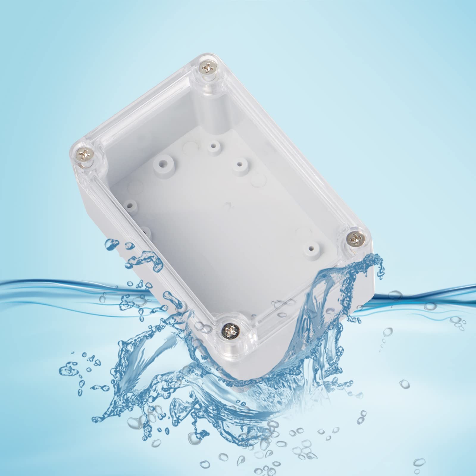 Laisomeke Universal Outdoor Junction Box 3.9 x 2.7 x 2 inch, transparent grey