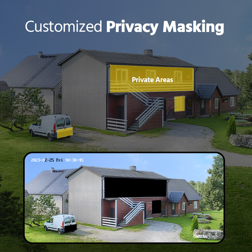 ANNKE 5MP AI Human Detection Color Night Security Camera System Audio Recording