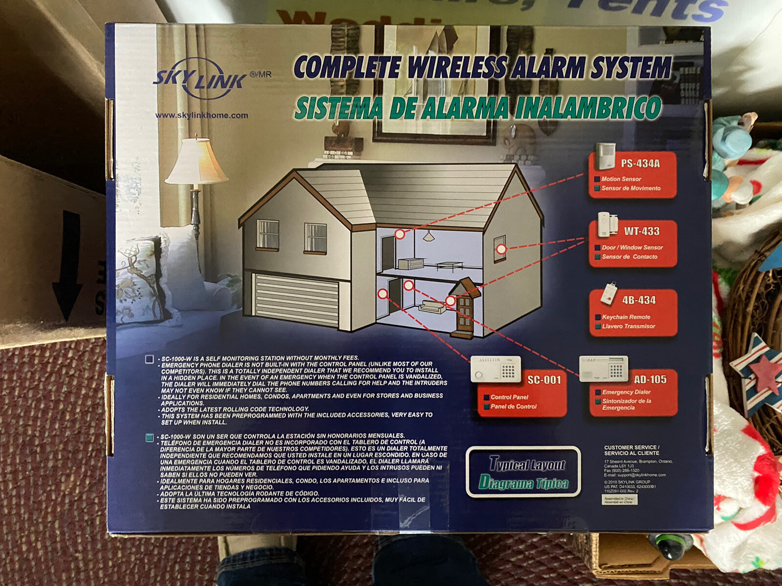 Skylink SC-100 Security System Deluxe Kit New