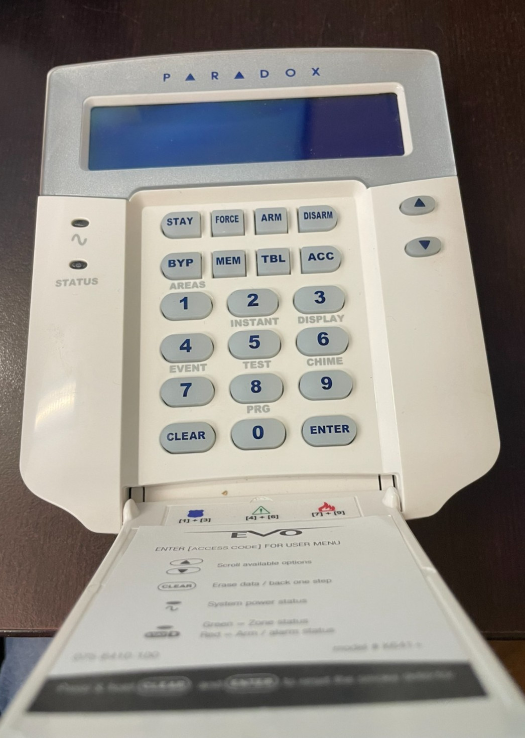 Paradox K641+ 32-Character Blue LCD Keypad