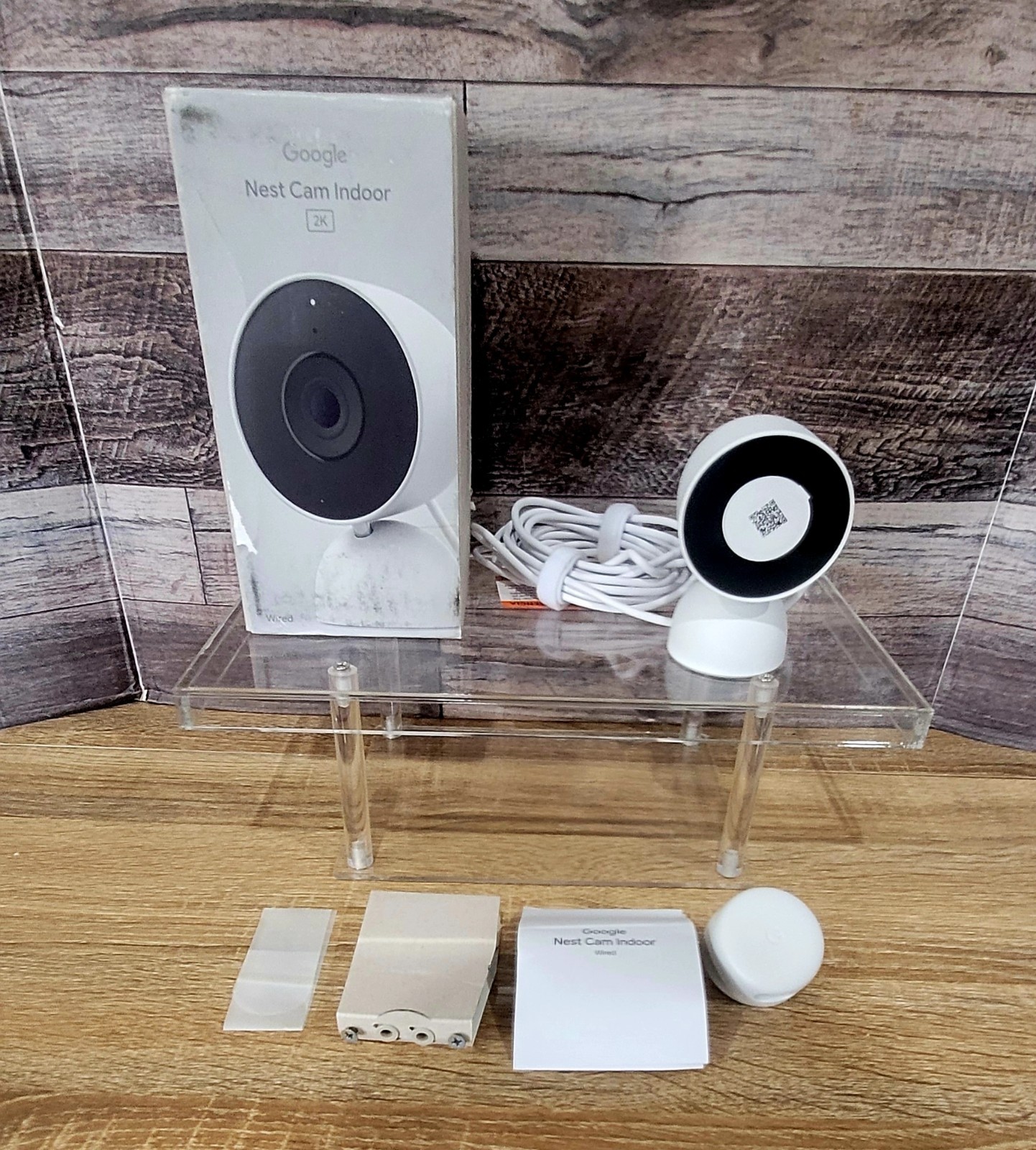 Google Nest Indoor Smart Security Camera (Wired, 3rd Gen) – Snow