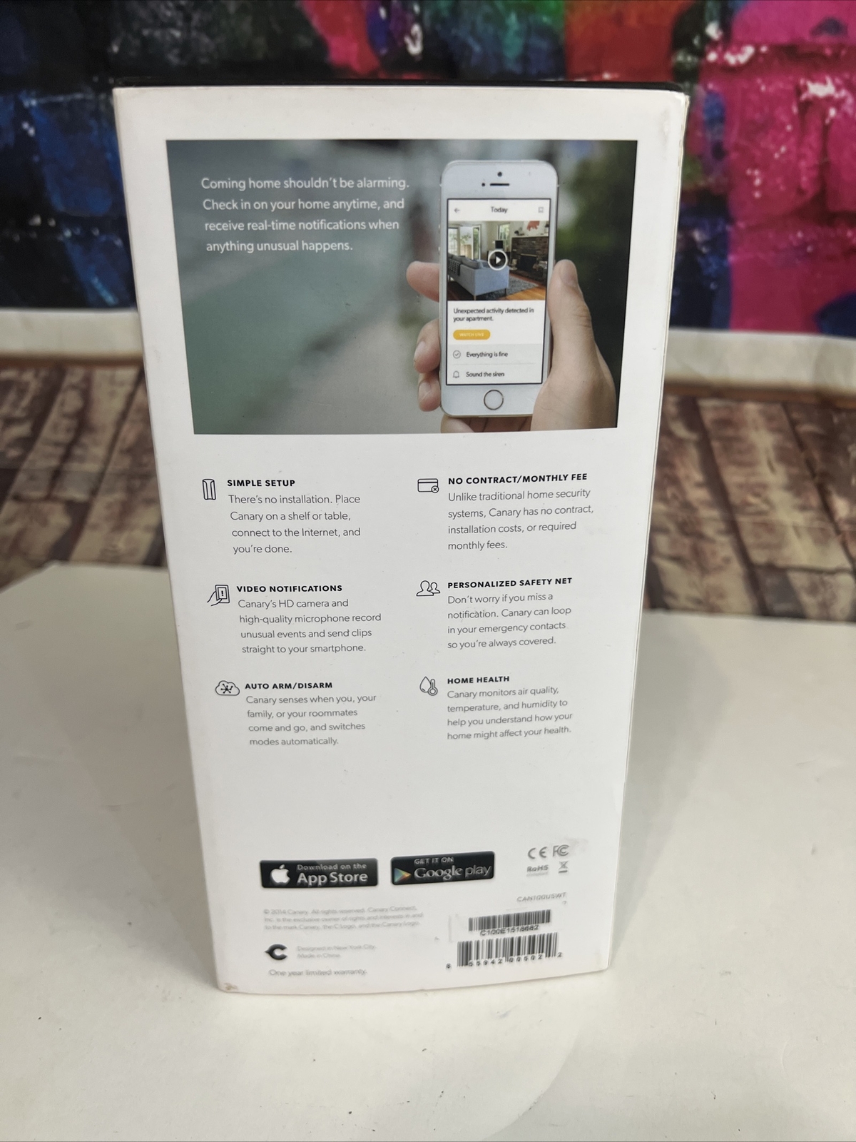 EUC Canary Security Camera CAN100USWT | White, w/Charger + Box