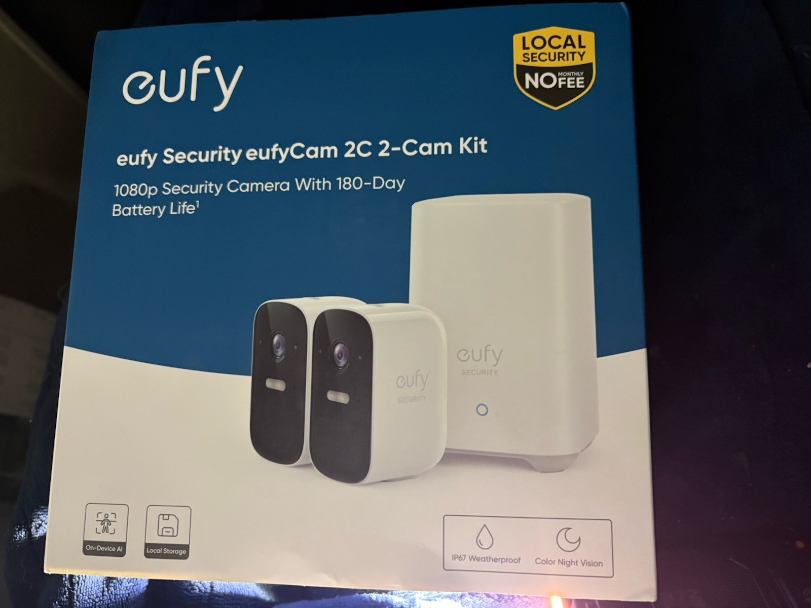 eufy eufyCam 2C 2-Cam Kit 1080p Wi-Fi Security Cameras, 180-Day Battery, Alexa