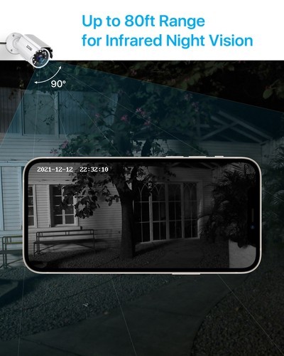 ZOSI 4PCS White Metal 1080P Home TVI Security Cameras CCTV Outdoor Night Vision