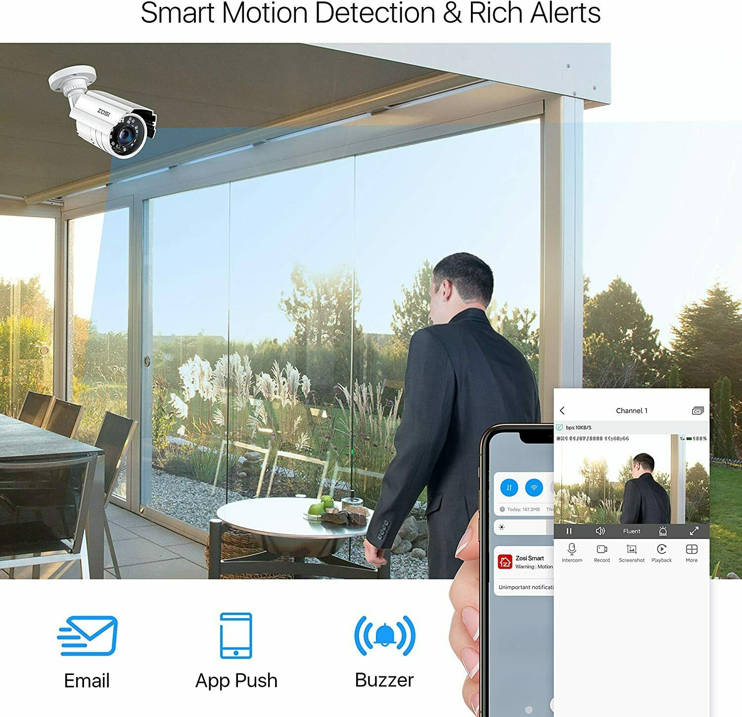 ZOSI 8CH 5MP-Lite DVR Recorder CCTV Camera De Seguridad 1080P Outdoor IR Camera