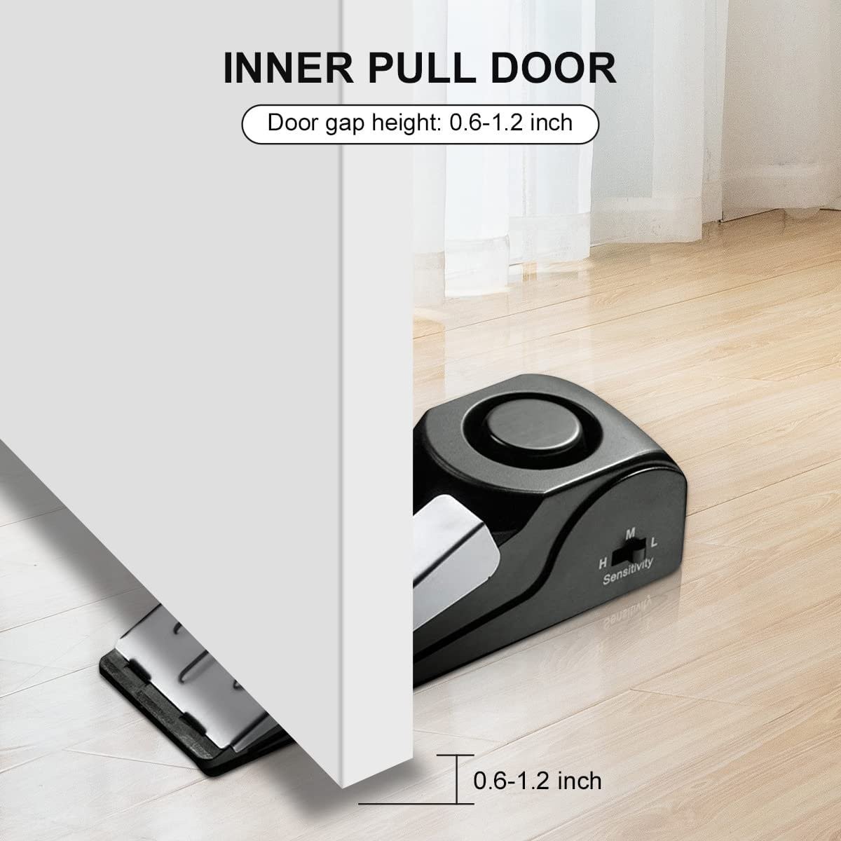 120db Portable Wedge Door Stopper Security Alarm for Home Travel Hotel 2PCS