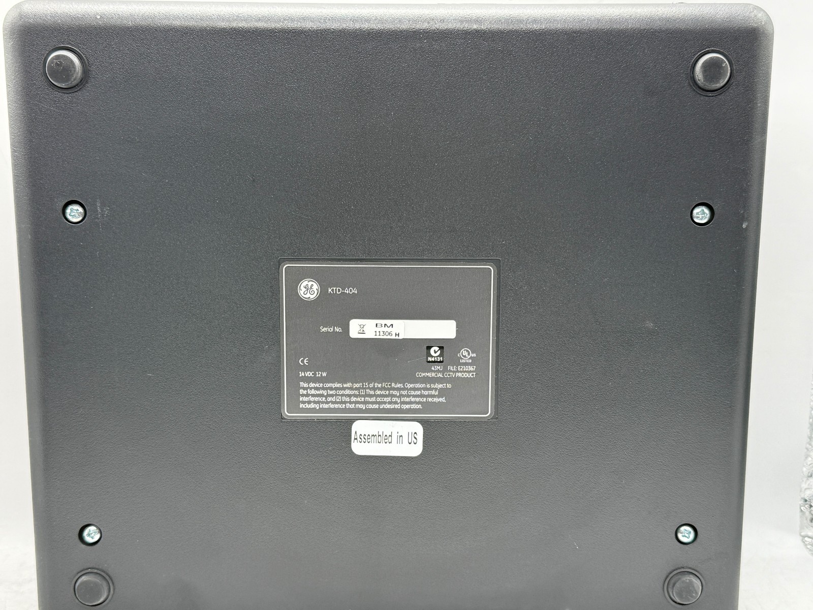 Interlogix KTD-404 Security Cameras PTZ Remote Control Unit PARTS MISSING KEYCAP