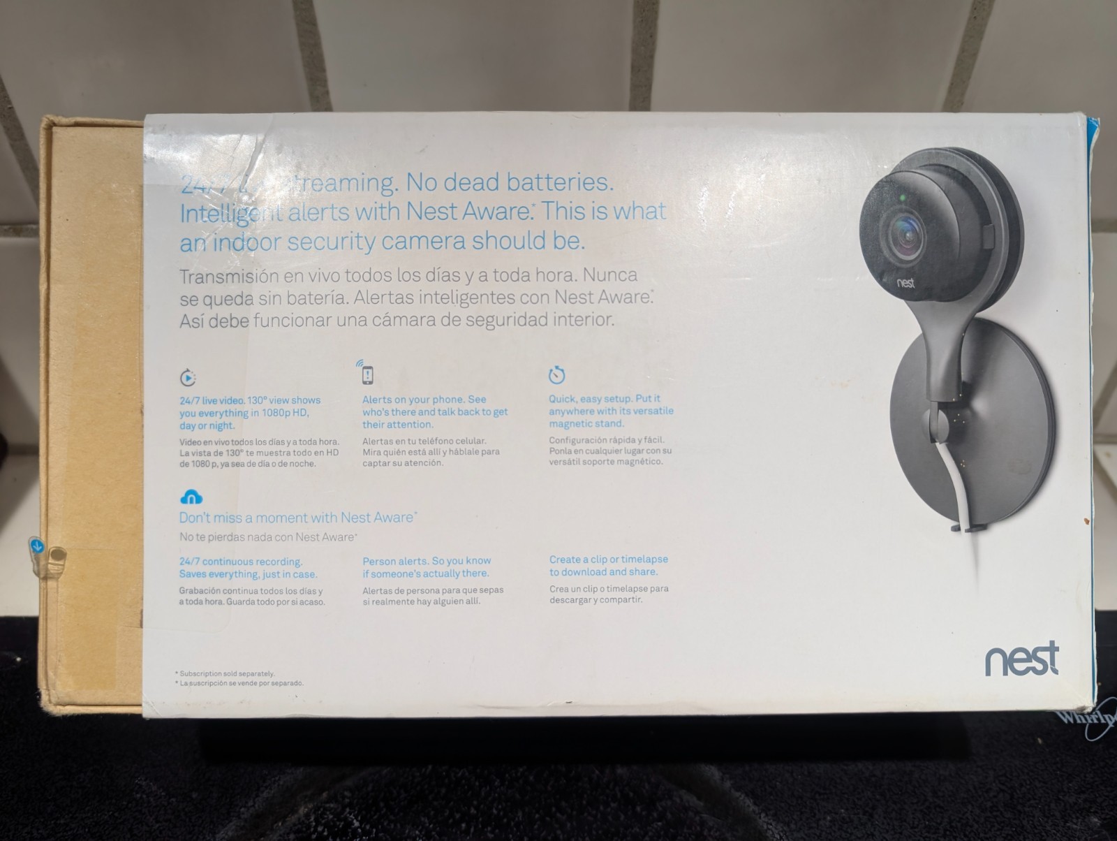 Google Nest Cam Indoor Smart Security Camera 3 Pack NC1104US Factory Sealed