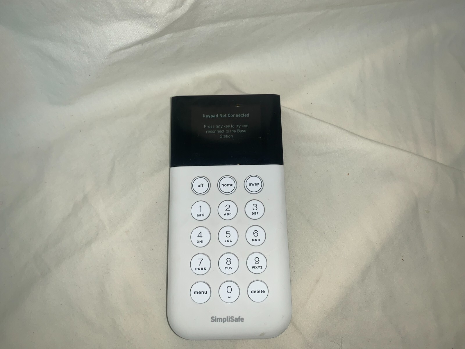 SimpliSafe Home Security System Original Wireless Keypad Remote White SSKP3 NICE