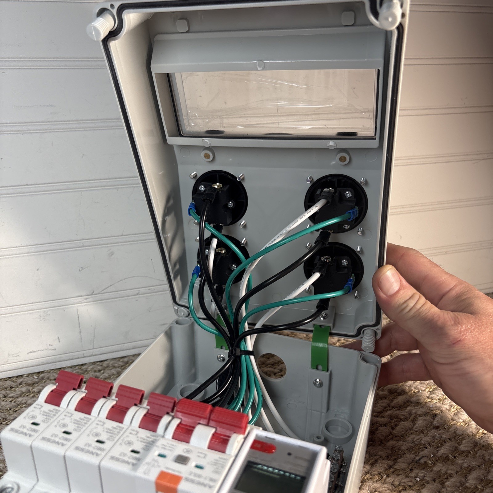 Power Distribution Box, 110V Electricity Meter 1*80A 4*20A FL+LS+METER