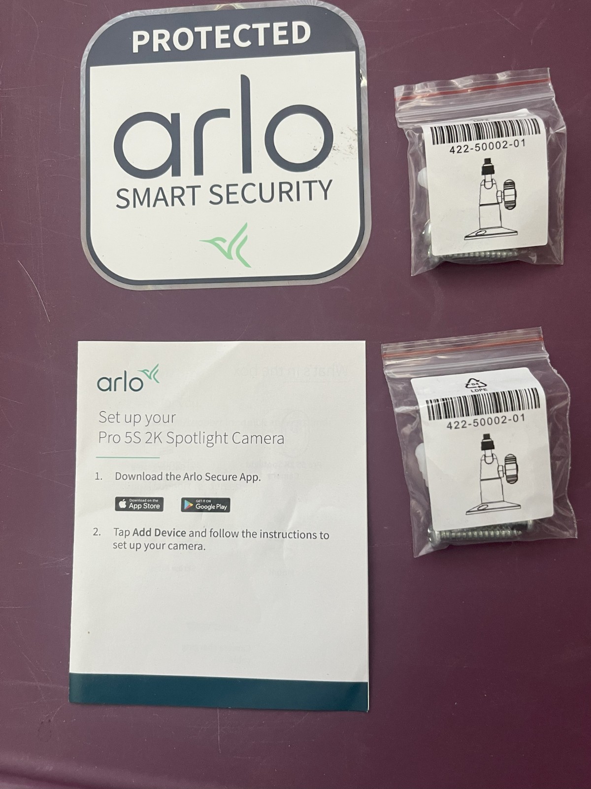 Arlo Pro 5S 2K Indoor/Outdoor Wire Free Spotlight Security Camera VCM426P-10