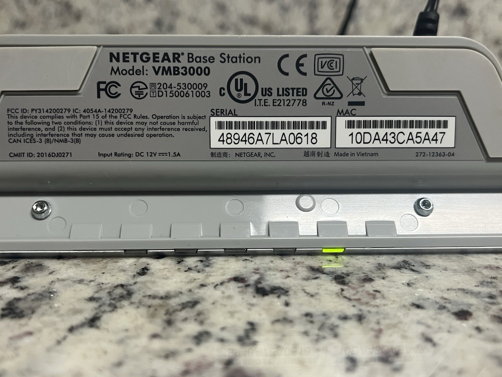 Netgear Arlo VMB3000 Smart Home Base Station W/ AC Power Adapter