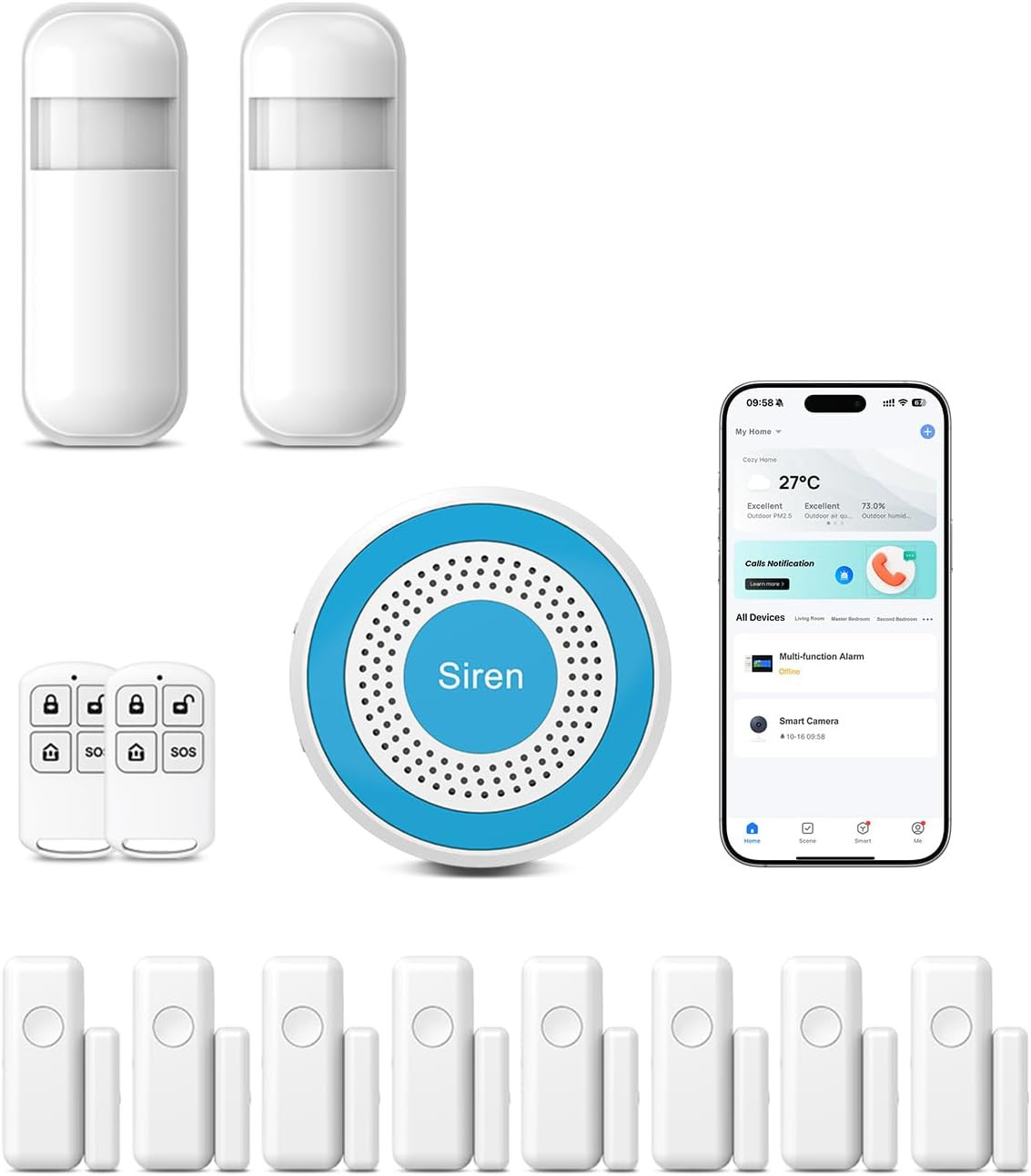 Alarm System for Home Security,2025 Wireless Security Systems for House with Ins