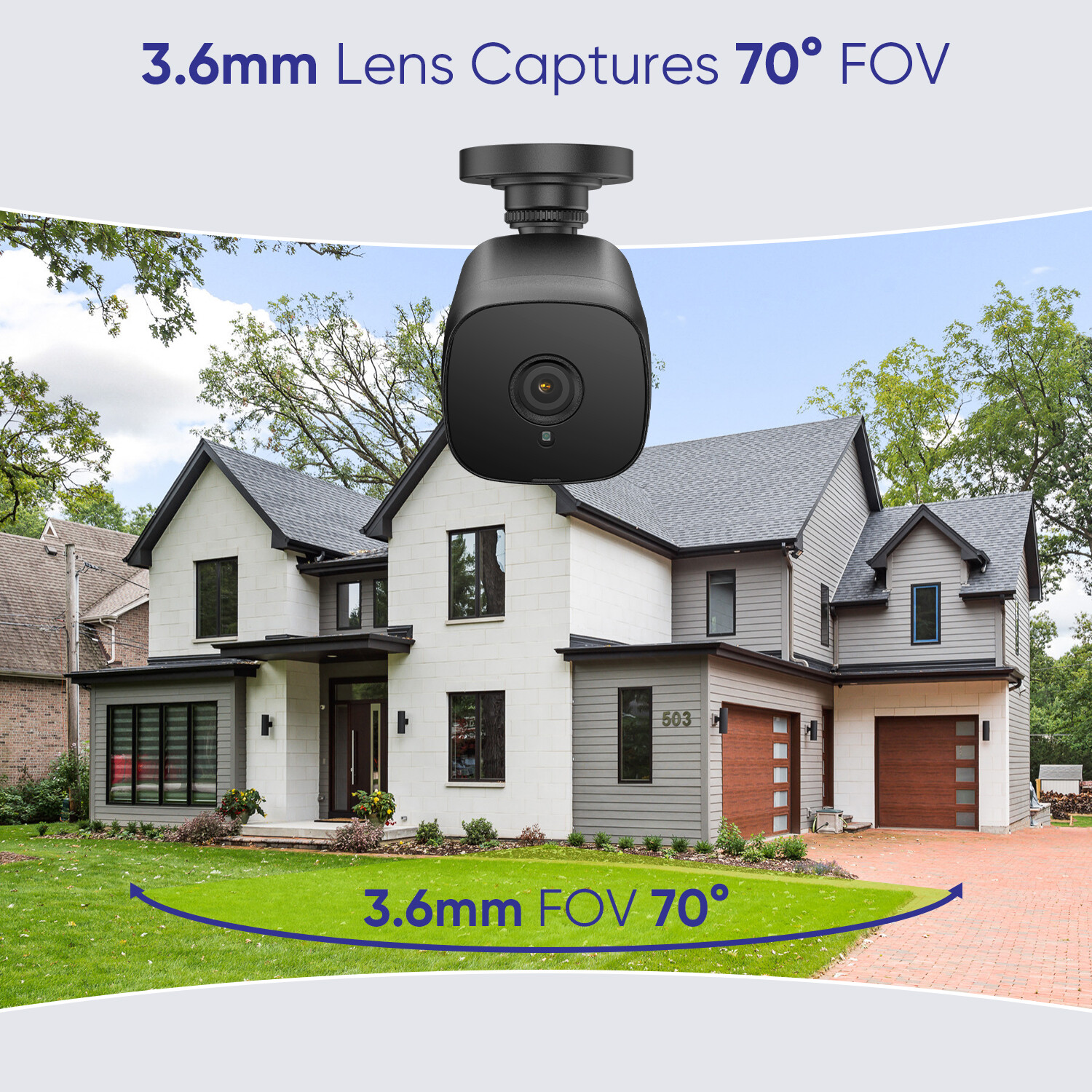 SANNCE 4x HD 5MP Video Home Security Camera CCTV Outdoor 100ft EXIR Night Vision