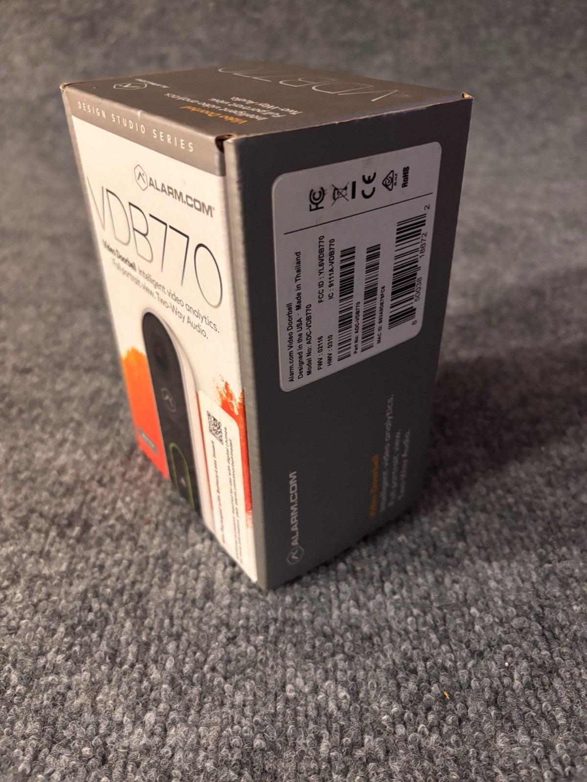 Alarm.Com VDB770 Doorbell Camera White NEW!!!