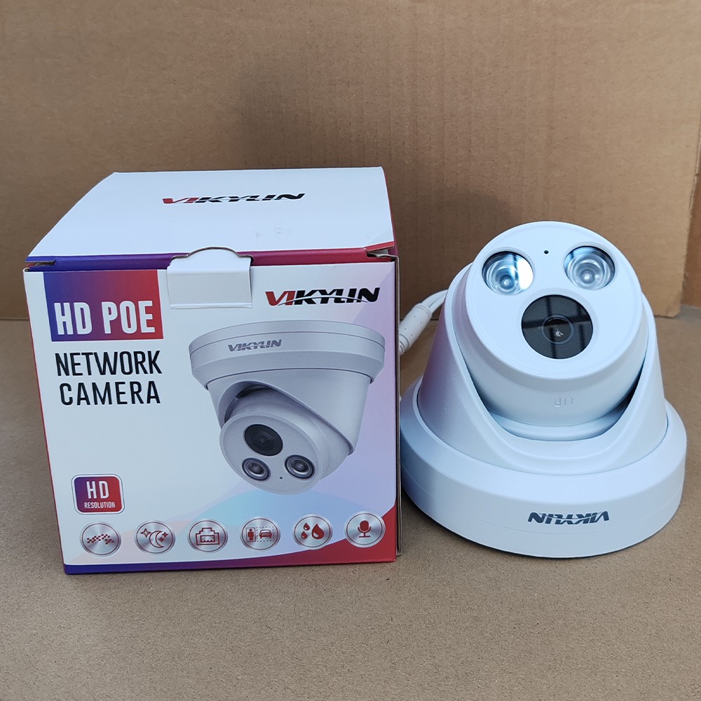 Vikylin CCTV System 16CH NVR Turret Night Version MIC POE 5MP IP Camera Set lot